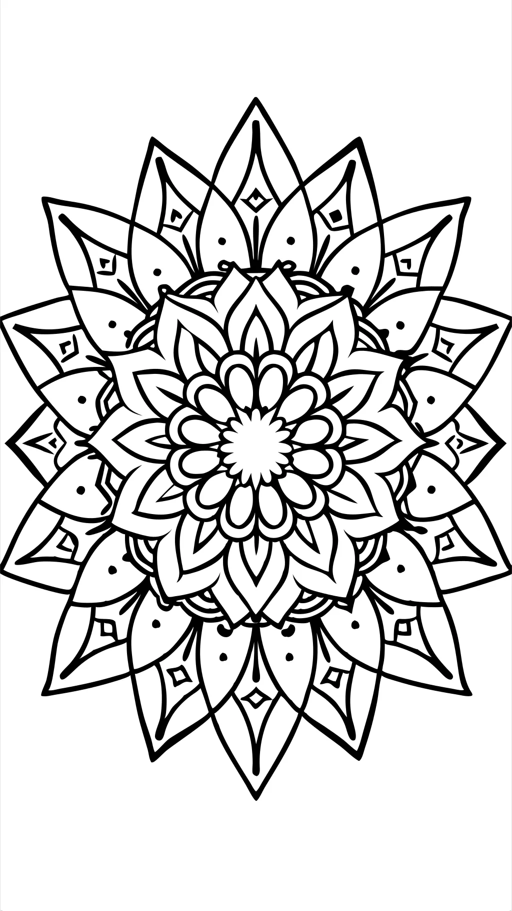 pages à colorier mandala en pleine page